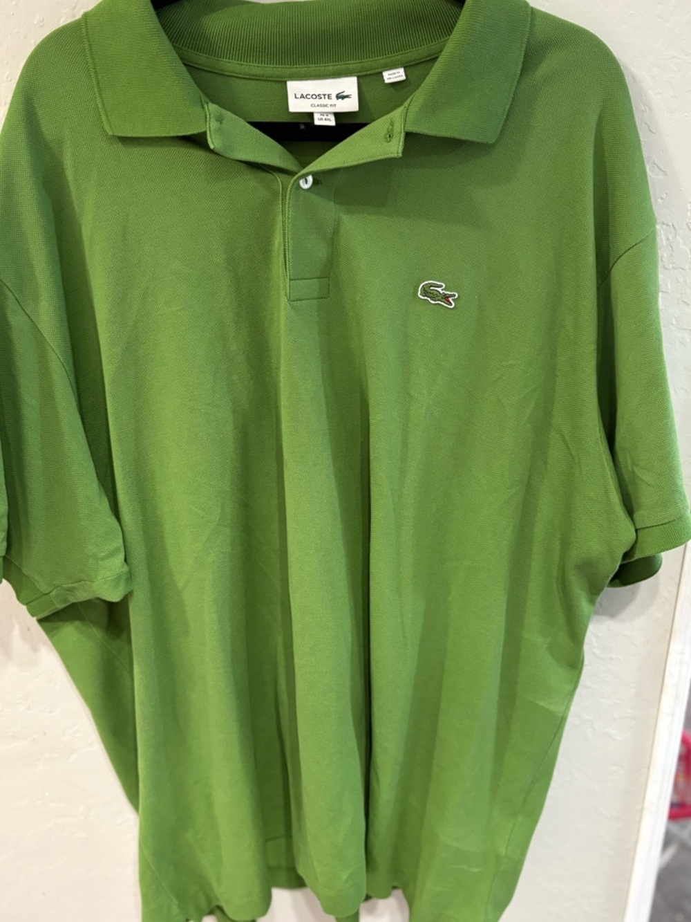 Lacoste Men’s Lime Green Pique Polo Shirt